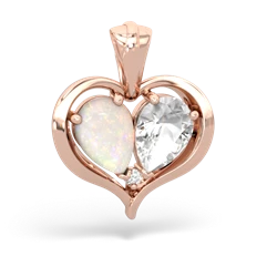 Opal Two Become One 14K Rose Gold pendant P5330