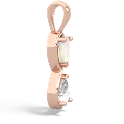 Opal Infinity 14K Rose Gold pendant P5050