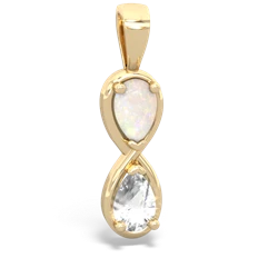 Opal Infinity 14K Yellow Gold pendant P5050