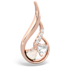 Opal Keepsake Curves 14K Rose Gold pendant P5450