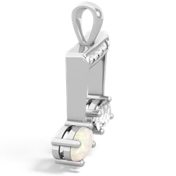 Opal Color Of Music 14K White Gold pendant P3334