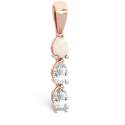 Opal Dew Drops 14K Rose Gold pendant P2251