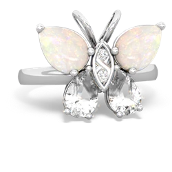 Opal Butterfly 14K White Gold ring R2215