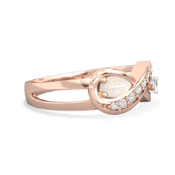 Opal Diamond Infinity 14K Rose Gold ring R5390