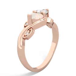 Opal Floral Elegance 14K Rose Gold ring R5790