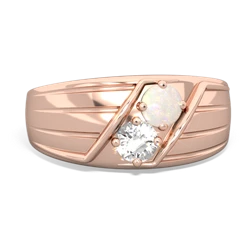 Opal Men's Streamline 14K Rose Gold ring R0460