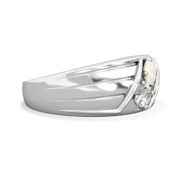 Opal Men's Streamline 14K White Gold ring R0460