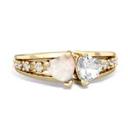 Opal Heart To Heart 14K Yellow Gold ring R3342