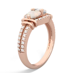 Opal Art-Deco Keepsake 14K Rose Gold ring R5630