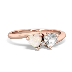 Opal Sweethearts 14K Rose Gold ring R5260