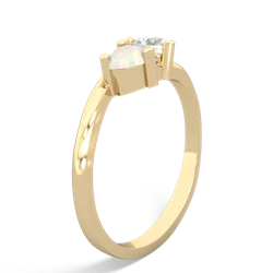 Opal Sweethearts 14K Yellow Gold ring R5260