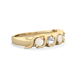 Opal Anniversary Band 14K Yellow Gold ring R2089