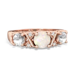 Opal Hugs And Kisses 14K Rose Gold ring R5016