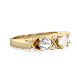 Opal Hugs And Kisses 14K Yellow Gold ring R5016