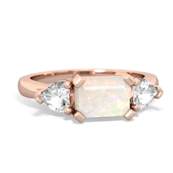 Opal Three Stone 14K Rose Gold ring R5235