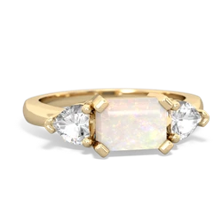 Opal Three Stone 14K Yellow Gold ring R5235