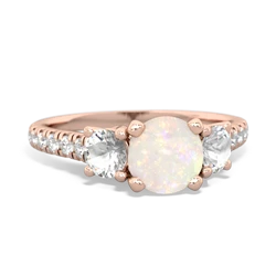 Opal Pave Trellis 14K Rose Gold ring R5500