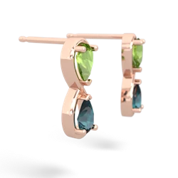 Peridot Infinity 14K Rose Gold earrings E5050