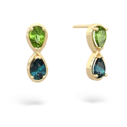 Peridot Infinity 14K Yellow Gold earrings E5050