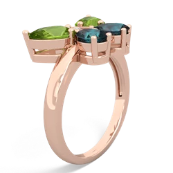 Peridot Butterfly 14K Rose Gold ring R2215