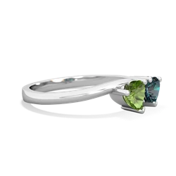 Peridot Sweethearts 14K White Gold ring R5260