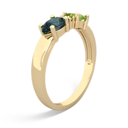 Peridot Pear Bowtie 14K Yellow Gold ring R0865