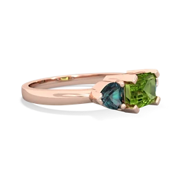 Peridot Three Stone 14K Rose Gold ring R5235