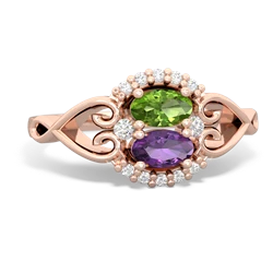 Peridot Love Nest 14K Rose Gold ring R5860