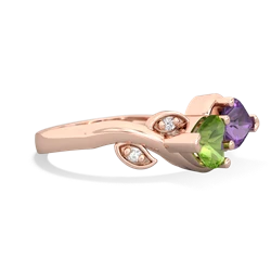 Peridot Floral Elegance 14K Rose Gold ring R5790