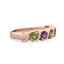 Peridot Anniversary Band 14K Rose Gold ring R2089