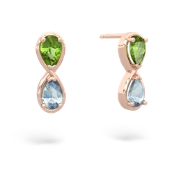 Peridot Infinity 14K Rose Gold earrings E5050