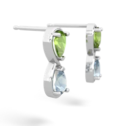 Peridot Infinity 14K White Gold earrings E5050