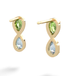 Peridot Infinity 14K Yellow Gold earrings E5050