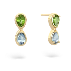 Peridot Infinity 14K Yellow Gold earrings E5050