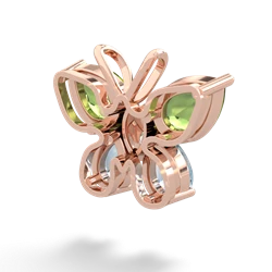 Peridot Butterfly 14K Rose Gold pendant P2215