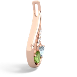 Peridot Keepsake Curves 14K Rose Gold pendant P5450