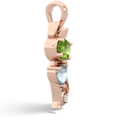 Peridot Kitten 14K Rose Gold pendant P5780