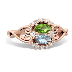 Peridot Love Nest 14K Rose Gold ring R5860