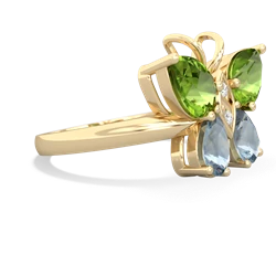 Peridot Butterfly 14K Yellow Gold ring R2215