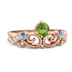 Peridot Crown Keepsake 14K Rose Gold ring R5740