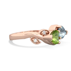 Peridot Floral Elegance 14K Rose Gold ring R5790