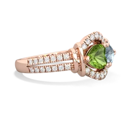 Peridot Art-Deco Keepsake 14K Rose Gold ring R5630