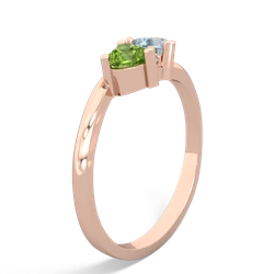 Peridot Sweethearts 14K Rose Gold ring R5260