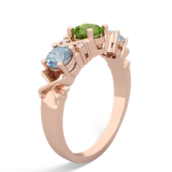 Peridot Hugs And Kisses 14K Rose Gold ring R5016