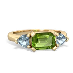 Peridot Three Stone 14K Yellow Gold ring R5235