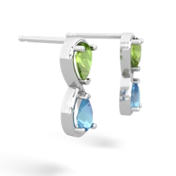 Peridot Infinity 14K White Gold earrings E5050