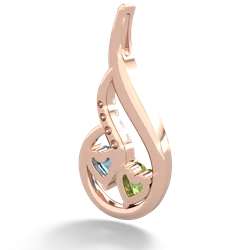 Peridot Keepsake Curves 14K Rose Gold pendant P5450