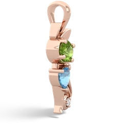 Peridot Kitten 14K Rose Gold pendant P5780