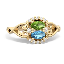 Peridot Love Nest 14K Yellow Gold ring R5860