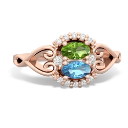 Peridot Love Nest 14K Rose Gold ring R5860